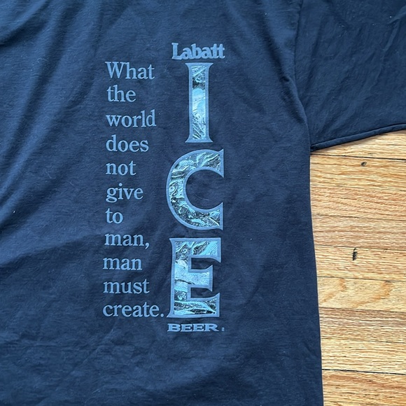 Vintage Labatt Blue Ice T-Shirt / XL / 80s 90s / Single Stitch - Picture 2 of 7